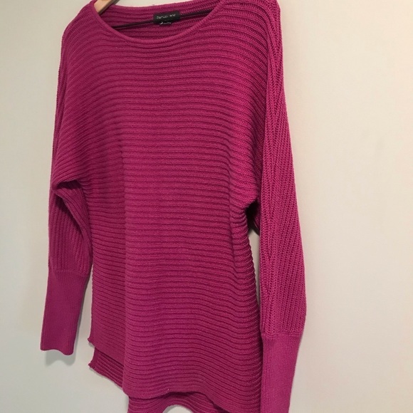EUC Rachel Zoe Fuchsia Knit Drop Shoulder Sweater - Picture 5 of 9